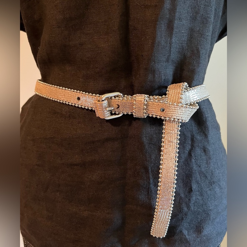 Bead Edge Metallic belt